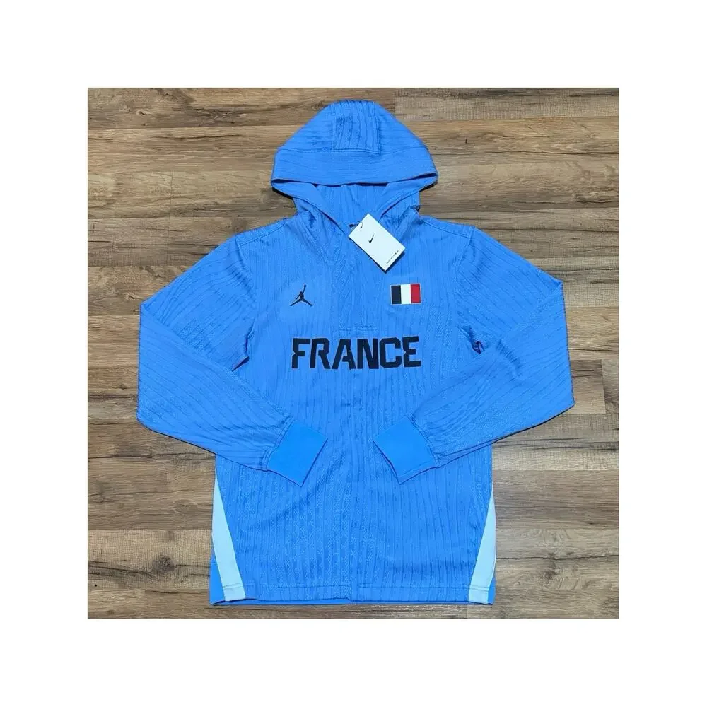 Nike Jordan France Dri-Fit ADV Blue Olympic Basketball FZ1627-441 Game Jacket
